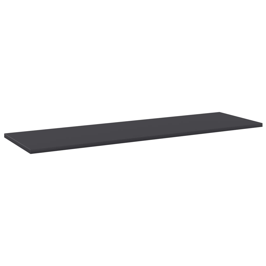 Ripiani per Libreria 8pz Grigi 100x30x1,5cm Legno Multistrato