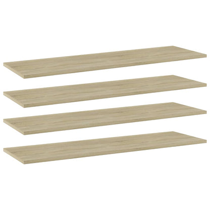 Ripiani per Libreria 4pz Rovere Sonoma 100x30x1,5cm Multistrato