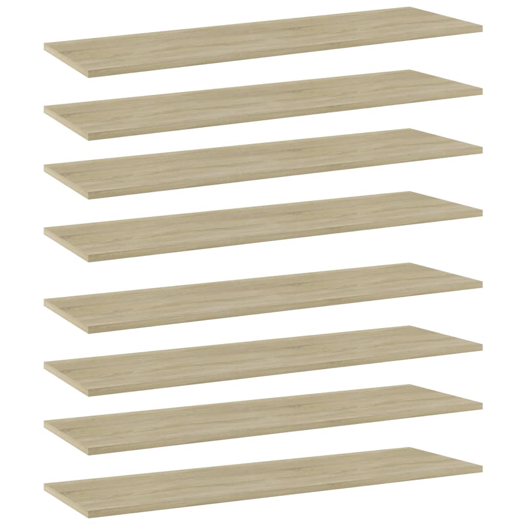 Ripiani per Libreria 8pz Rovere Sonoma 100x30x1,5cm Multistrato