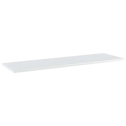 Ripiani per Libreria 8pz Bianco Lucido 100x30x1,5cm Multistrato