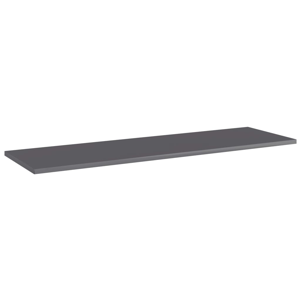 Ripiani per Libreria 4pz Grigio Lucido 100x30x1,5cm Multistrato