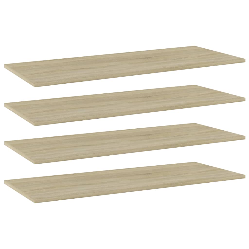 Ripiani per Libreria 4pz Rovere Sonoma 100x40x1,5cm Multistrato