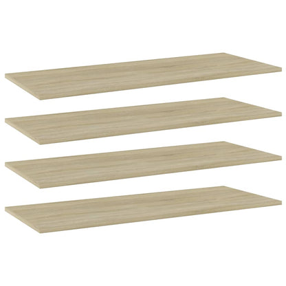 Ripiani per Libreria 4pz Rovere Sonoma 100x40x1,5cm Multistrato