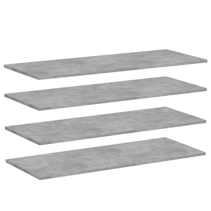 Ripiani Libreria 4pz Grigio Cemento 100x40x1,5cm Multistrato