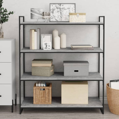Ripiani Libreria 4pz Grigio Cemento 100x40x1,5cm Multistrato