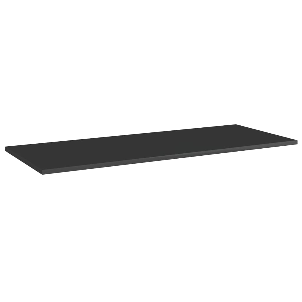 Ripiani per Libreria 4pz Nero Lucido 100x40x1,5cm Multistrato