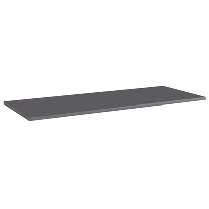 Ripiani per Libreria 4pz Grigio Lucido 100x40x1,5cm Multistrato
