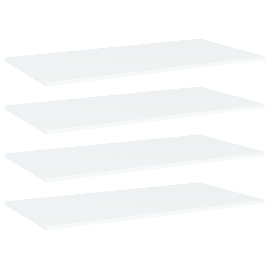 Ripiani per Libreria 4pz Bianchi 100x50x1,5cm Legno Multistrato