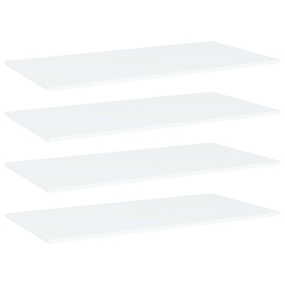Ripiani per Libreria 4pz Bianchi 100x50x1,5cm Legno Multistrato