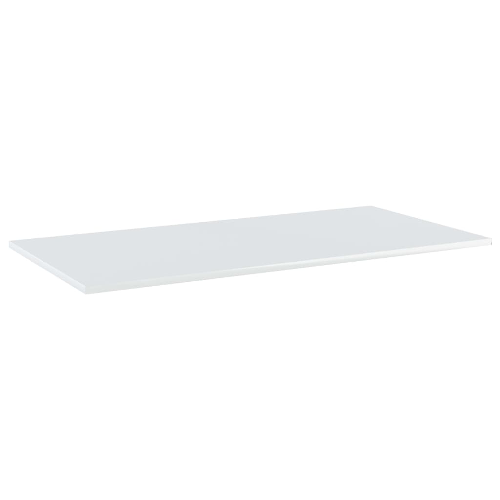 Ripiani per Libreria 4pz Bianco Lucido 100x50x1,5cm Multistrato
