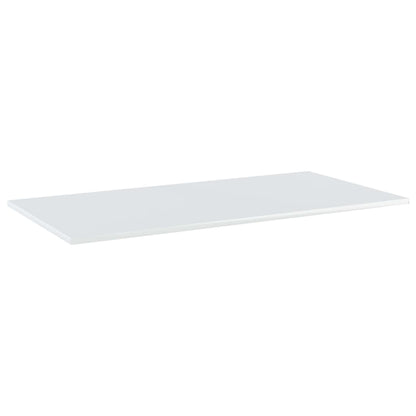 Ripiani per Libreria 4pz Bianco Lucido 100x50x1,5cm Multistrato