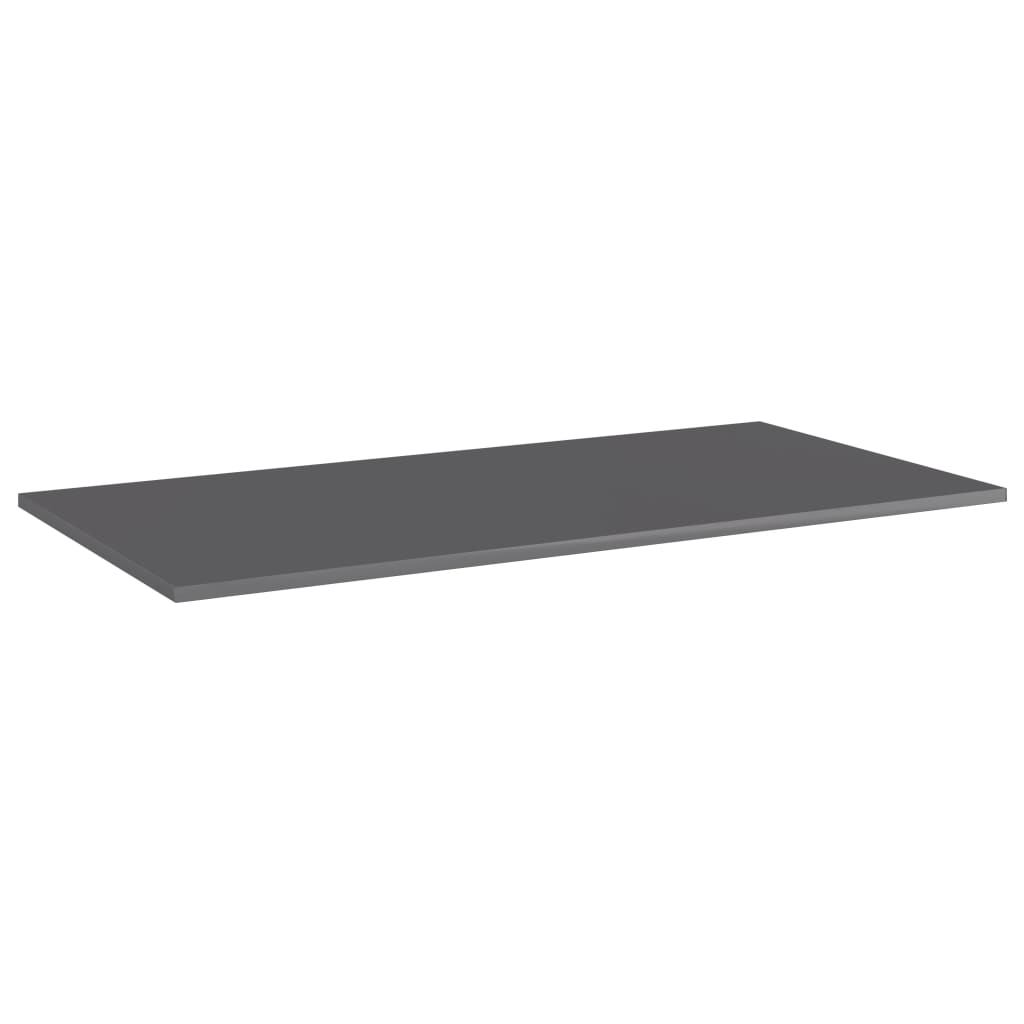 Ripiani per Libreria 4pz Grigio Lucido 100x50x1,5cm Multistrato