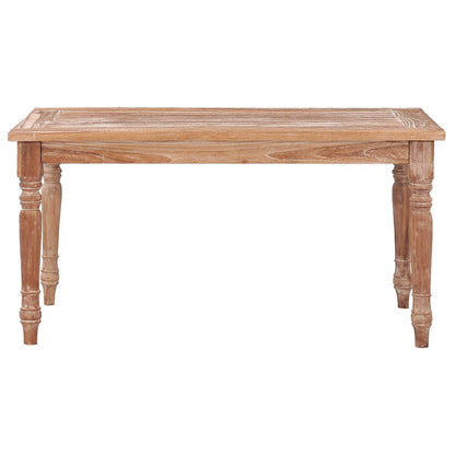 Tavolino Salotto Batavia 90x50x45 cm Legno Massello Teak Bianco
