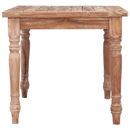 Tavolino Salotto Batavia 90x50x45 cm Legno Massello Teak Bianco