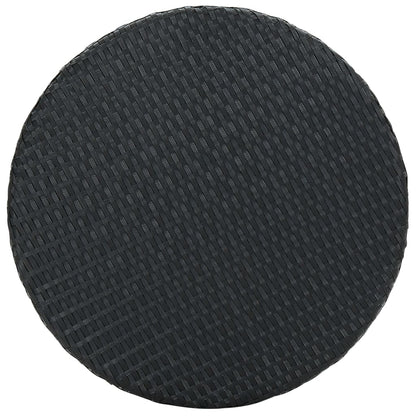 Set Bar da Giardino 3 pz con Cuscini Polyrattan Nero