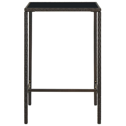 Set da Bar da Giardino 3 pz in Polyrattan Marrone