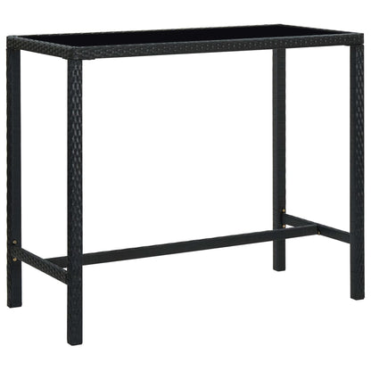 Set da Bar da Giardino 5 pz in Polyrattan Nero