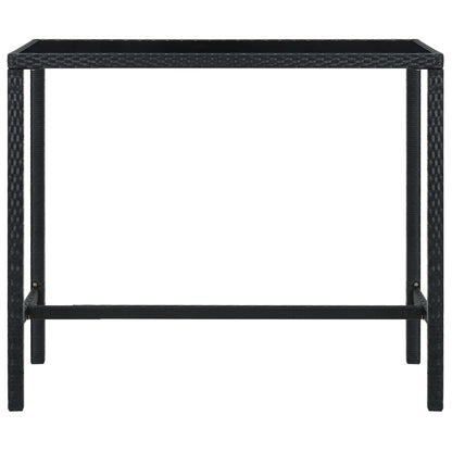 Set da Bar da Giardino 5 pz in Polyrattan Nero