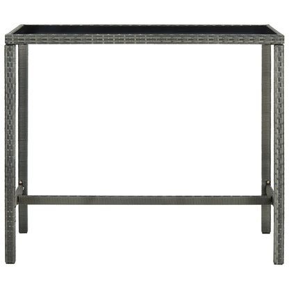 Set Bar da Giardino 5 pz in Polyrattan Grigio