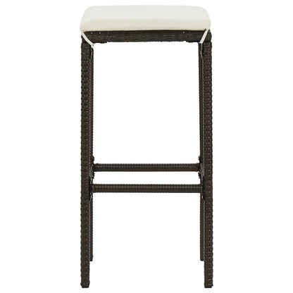 Set Bar da Giardino 4 pz con Cuscini Marrone