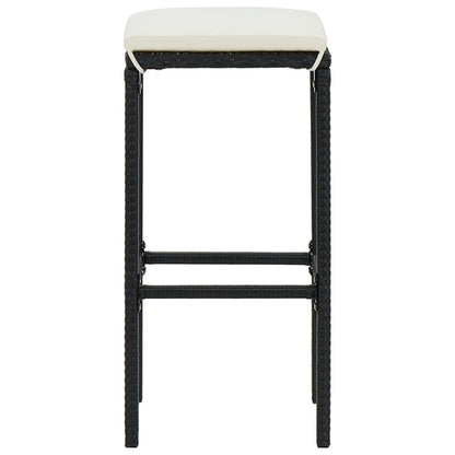 Set Bar da Giardino 4 pz con Cuscini Nero
