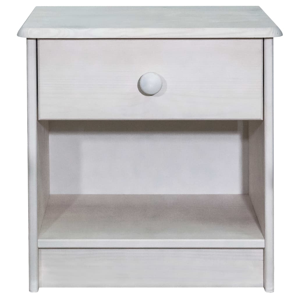 Comodino 41x30x42 cm in Legno Massello di Pino
