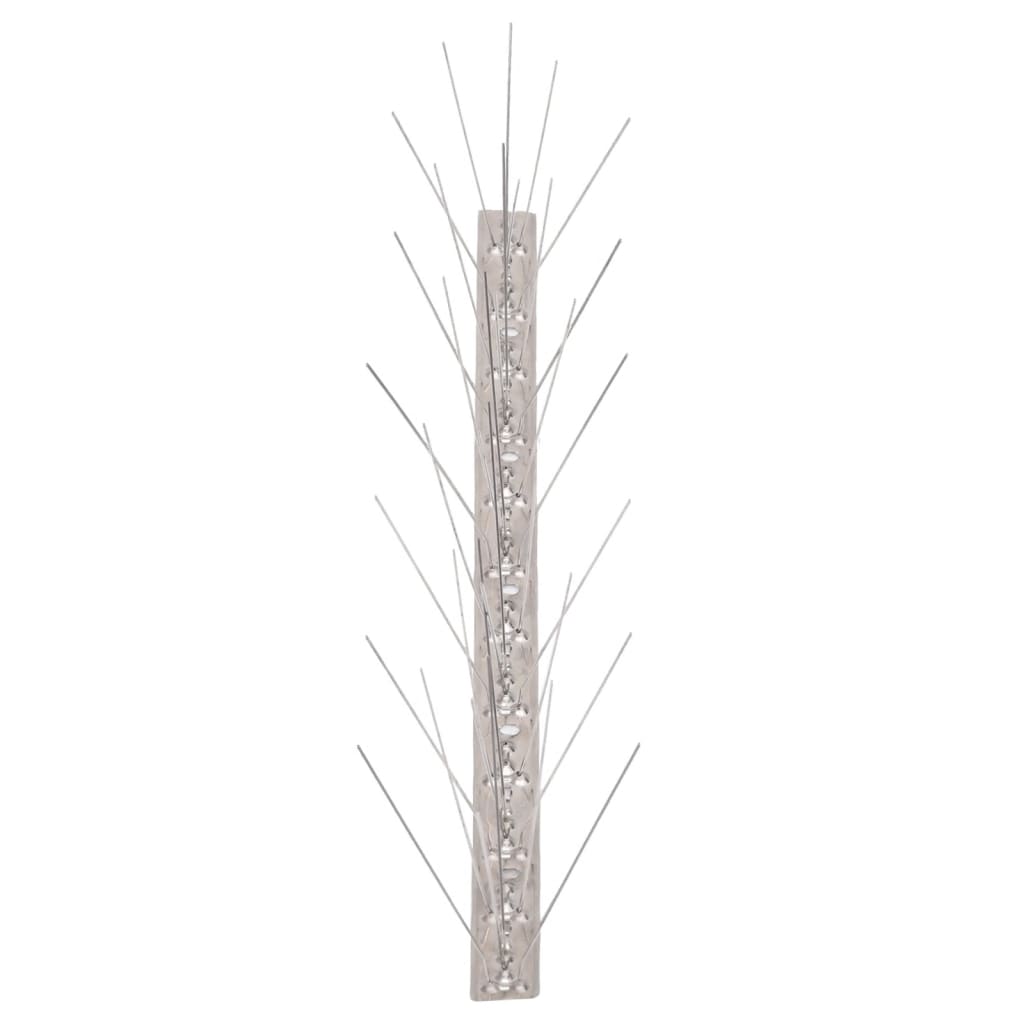 Set Dissuasori per Uccelli e Piccioni 10 pz Acciaio 5 File 5 m