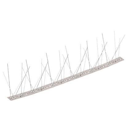 Set Dissuasori per Uccelli e Piccioni 20 pz Acciaio 5 File 10 m