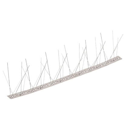 Set Dissuasori per Uccelli e Piccioni 40 pz Acciaio 5 File 20 m