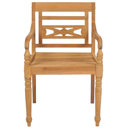 Sedie Batavia 2 pz con Cuscini Talpa in Massello di Teak