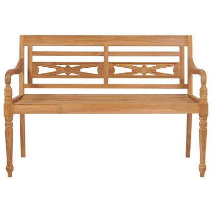 Panca Batavia con Cuscino Talpa 120 cm in Massello di Teak