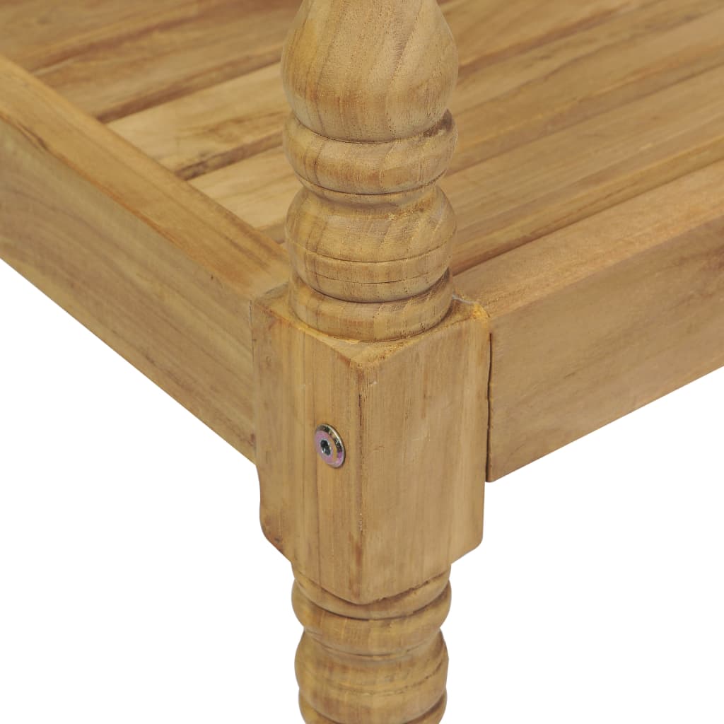 Panca Batavia Cuscino Verde Brillante 120 cm Massello di Teak