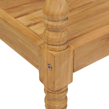 Panca Batavia Cuscino Verde Brillante 120 cm Massello di Teak