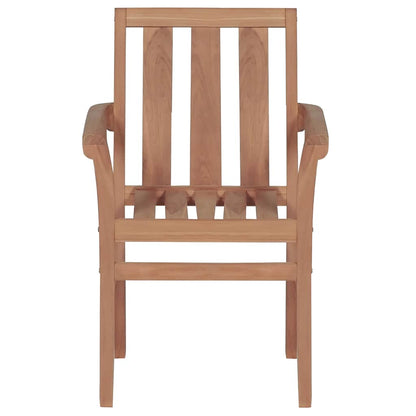 Sedie da Giardino 2 pz con Cuscini Grigie Massello di Teak