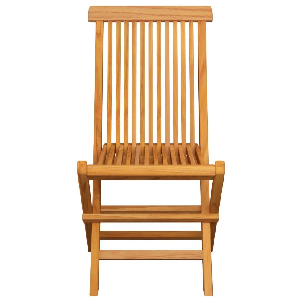 Sedie da Giardino con Cuscini Verdi 4 pz Massello di Teak