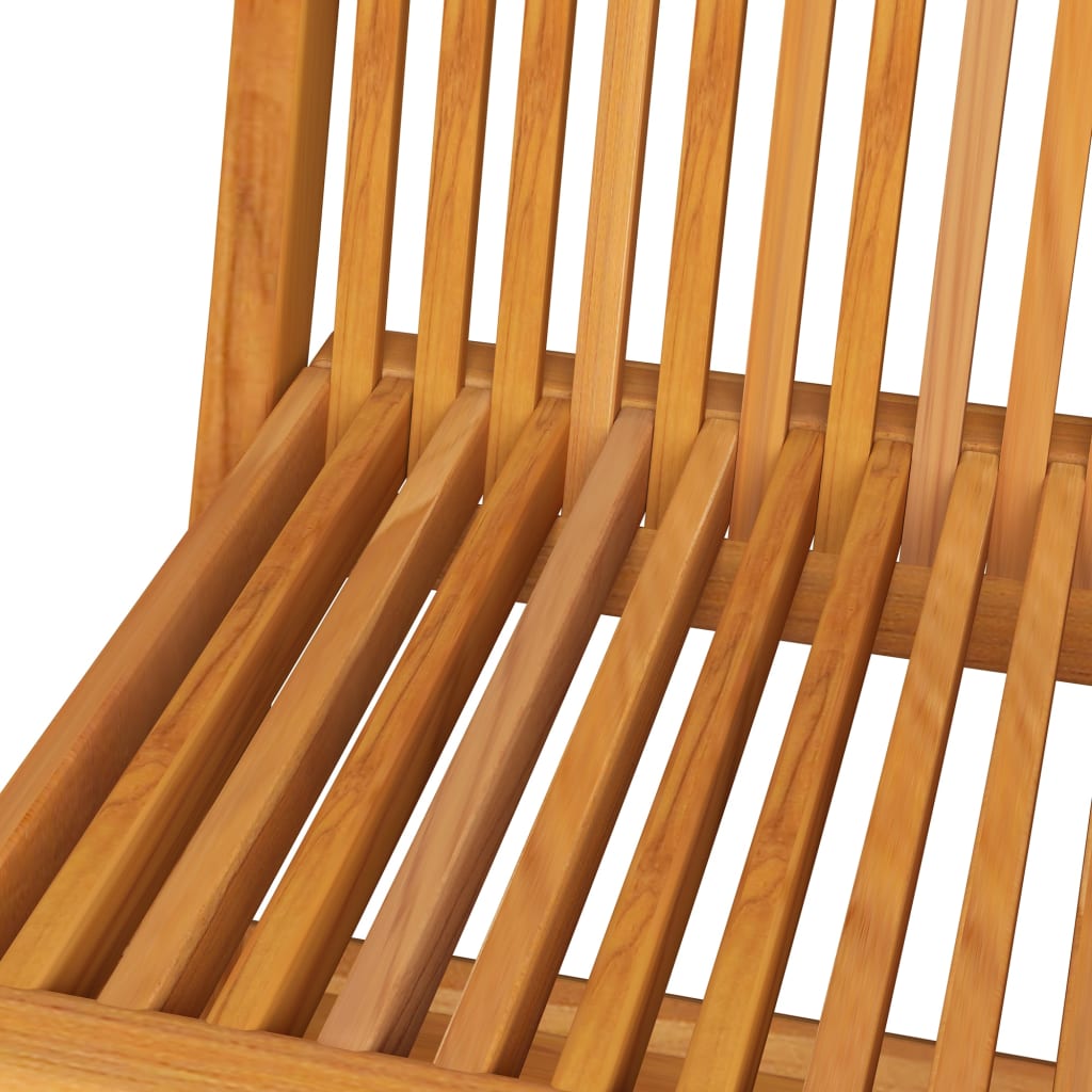 Sedie da Giardino Cuscini Grigi a Quadri 4 pz Massello di Teak
