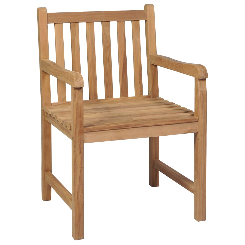 Sedie da Giardino 2 pz con Cuscini Rossi Massello di Teak