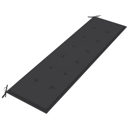 Panca da Giardino con Cuscino Antracite 175 cm Legno di Teak