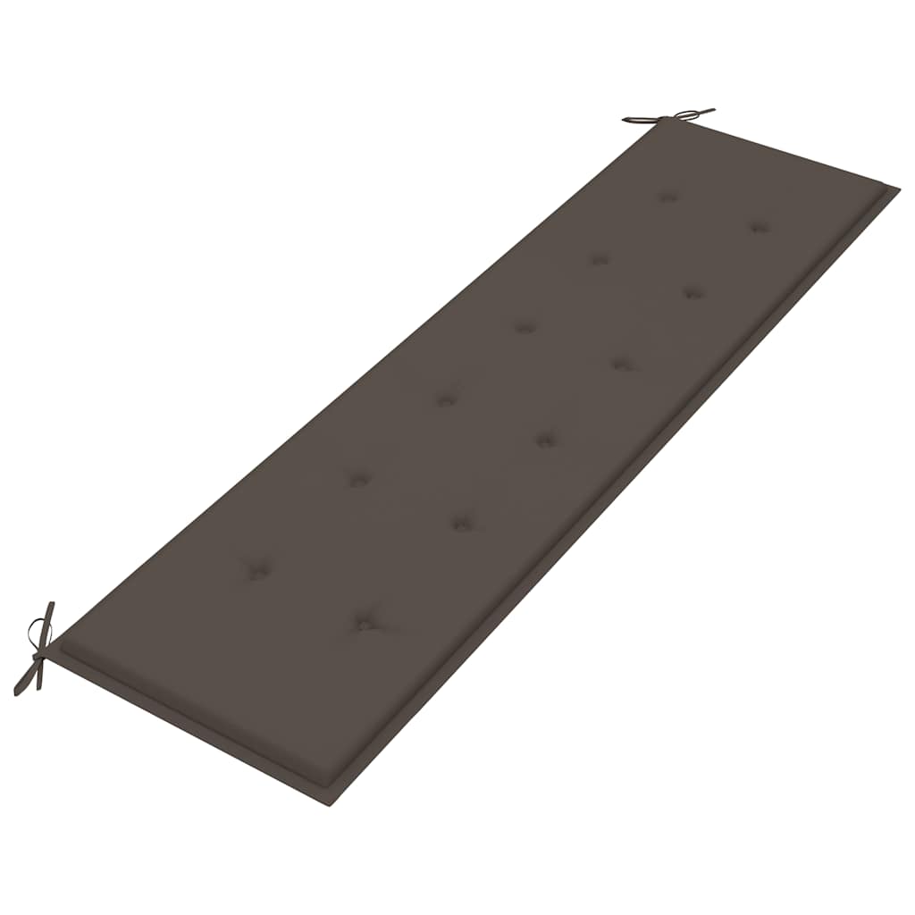 Panca da Giardino con Cuscino Talpa 175 cm in Legno di Teak