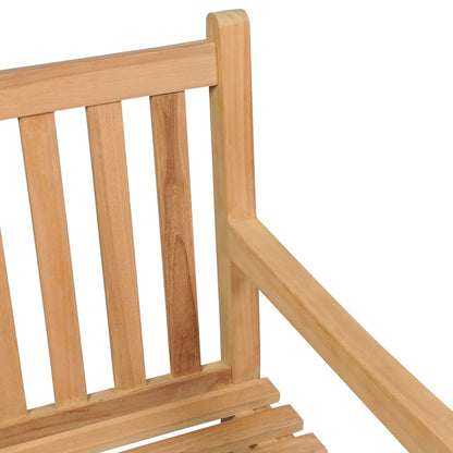Panca da Giardino con Cuscino Beige 175 cm Massello di Teak