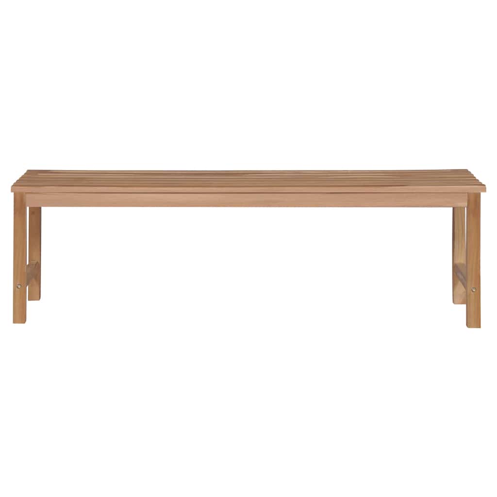 Panca da Giardino con Cuscino Nero 150 cm in Legno di Teak