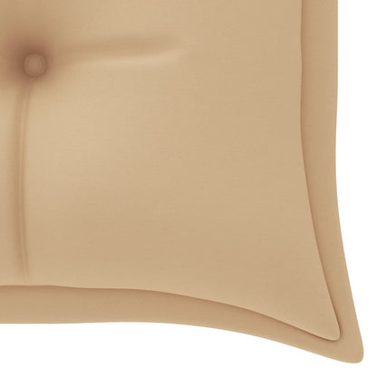 Panca da Giardino con Cuscino Beige 150 cm Legno di Teak