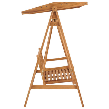 Dondolo con Cuscino Beige 170 cm in Massello di Teak