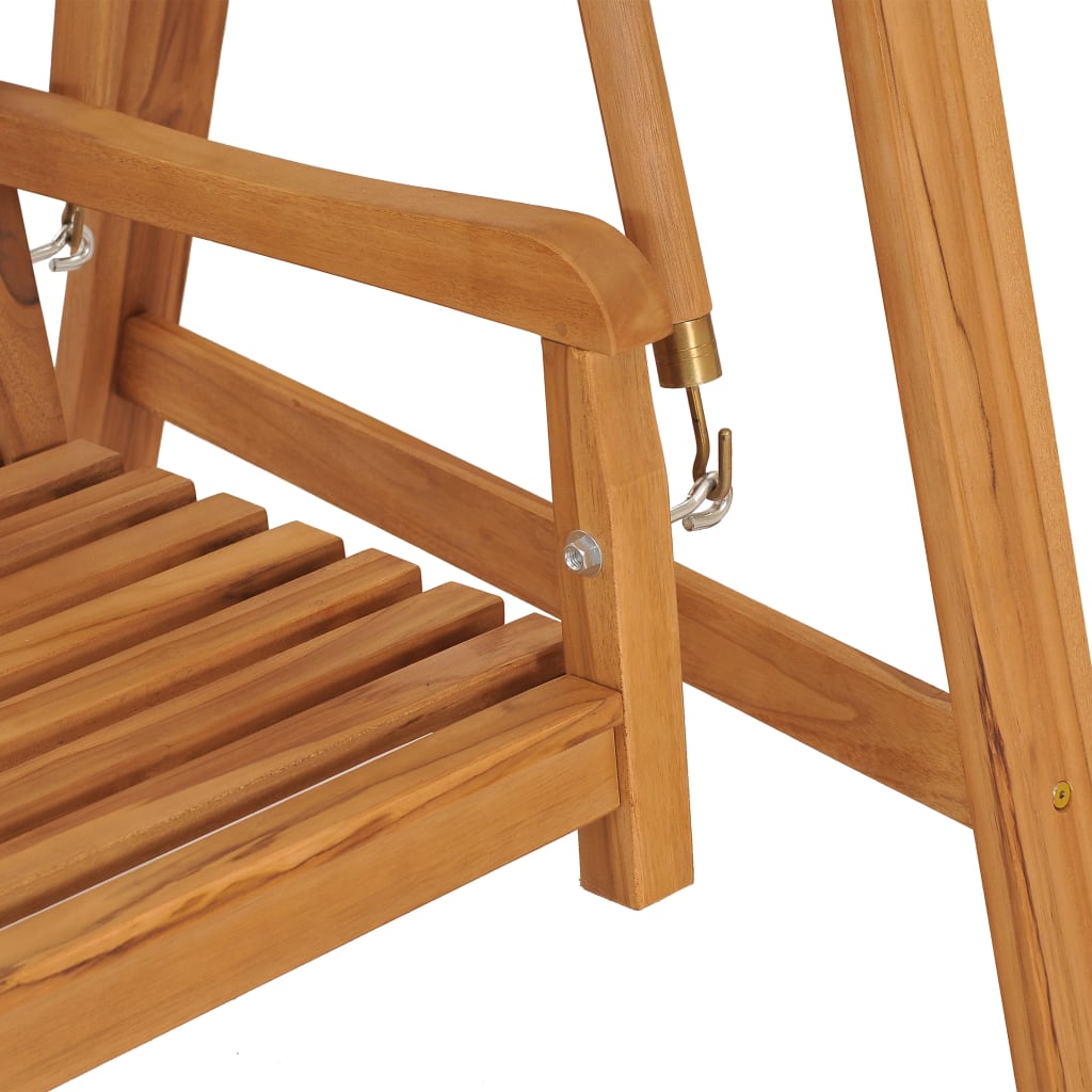 Dondolo con Cuscino Grigio Talpa 170 cm in Massello di Teak
