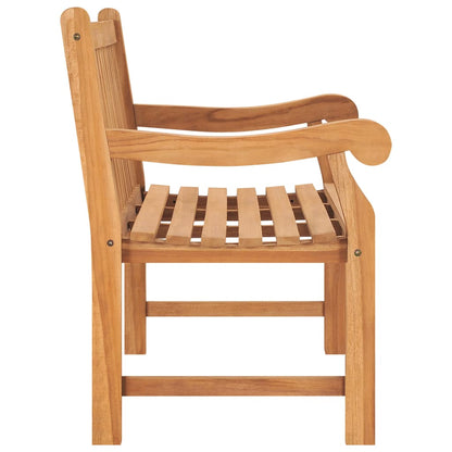 Panca da Giardino con Cuscino 120 cm Legno Massello di Teak