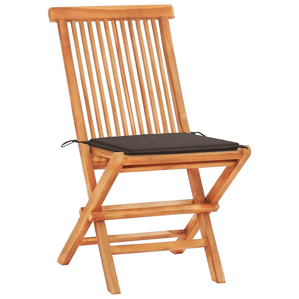 Set da Bistrot 3 pz con Cuscini Talpa in Legno Massello di Teak
