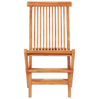 Set da Bistrot 3 pz con Cuscini Rossi in Legno Massello di Teak