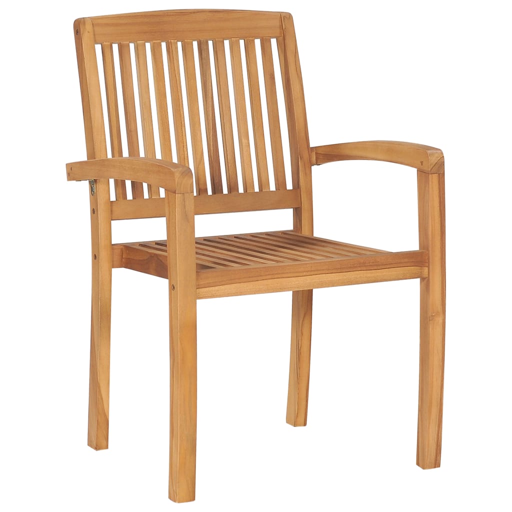 Sedie da Giardino 2 pz con Cuscini Rossi in Teak Massello