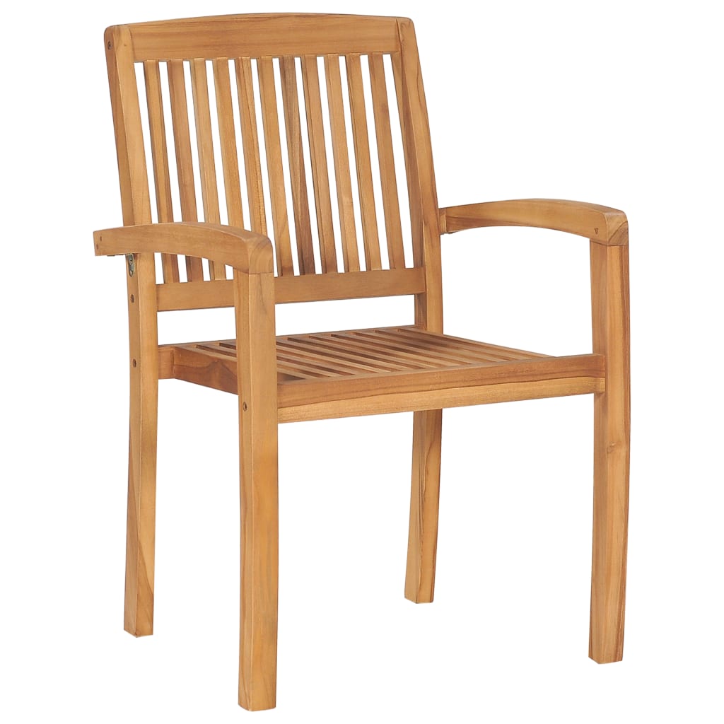 Sedie da Giardino 2 pz con Cuscini Blu in Teak Massello