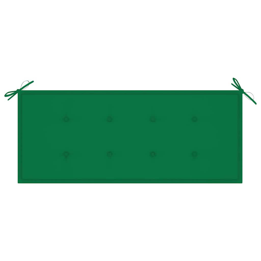 Panchina da Giardino Impilabile e Cuscino 128,5cm Teak Massello